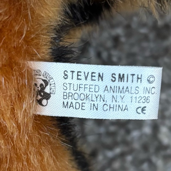 Vintage Steven Smith Plush Tiger floppy, fuzzy beanbag lovey toy - Picture 2 of 8